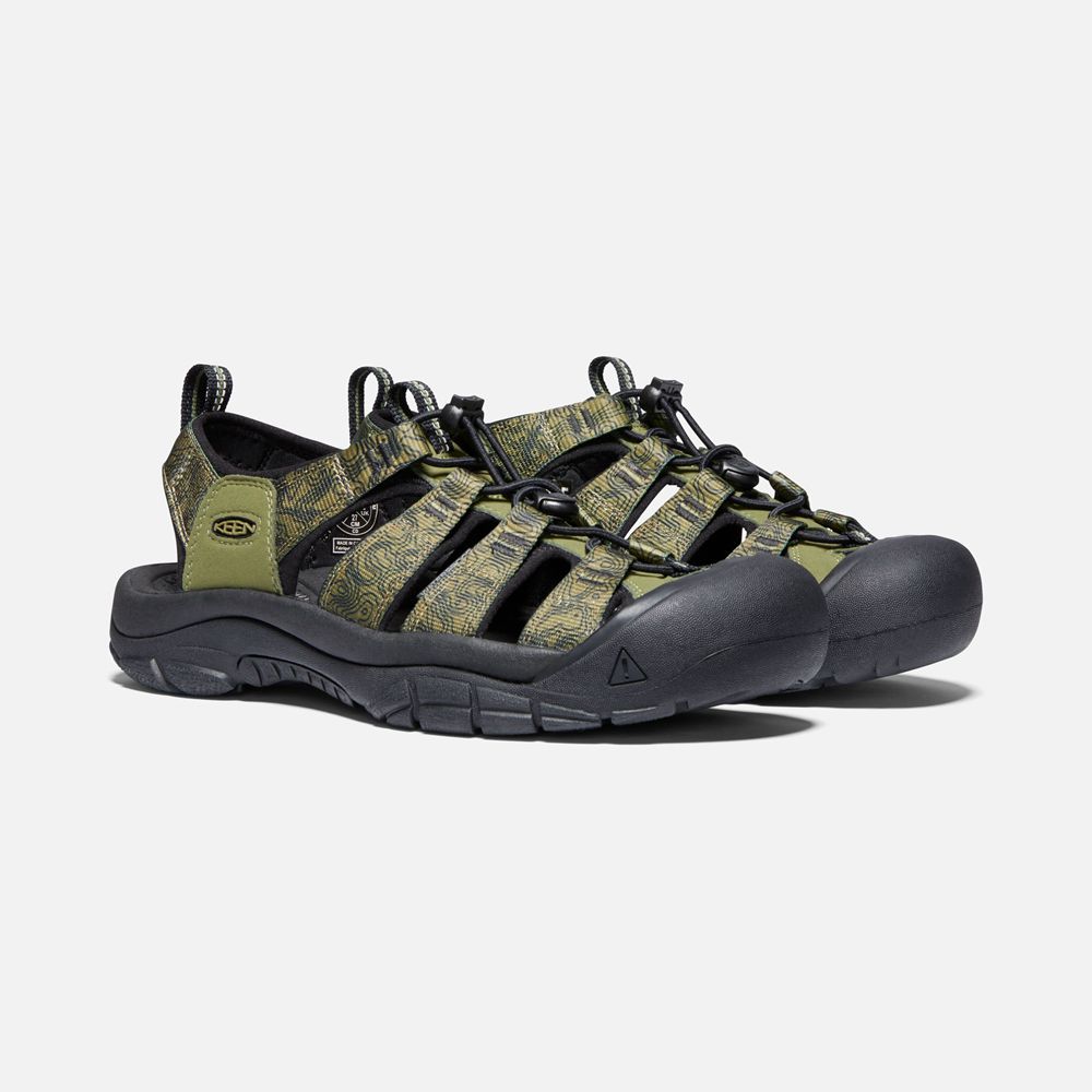 Sandales de Randonnée Keen Homme Vert Olive/Noir | Newport H2 | QBWSK-2845